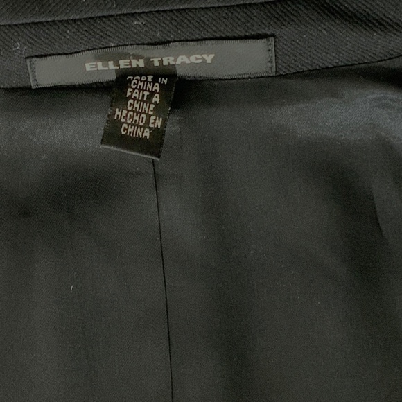 Ellen Tracy - Black VirginWool Blazer Jacket Size12 - Picture 6 of 7